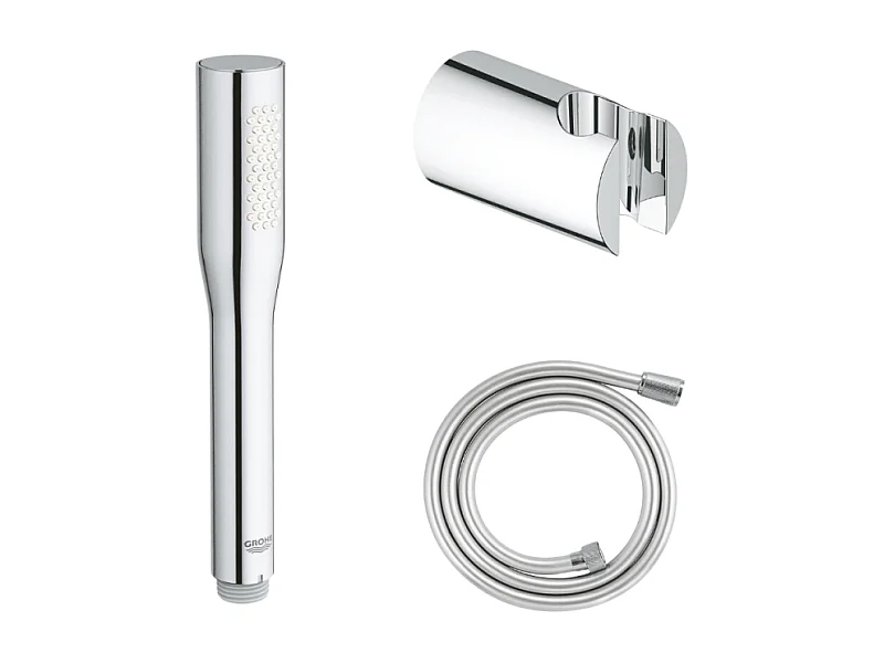 Pack douchette 1 jet Vitalio Get Stick GROHE + Flexible 1500 chromé + Support pour douchette