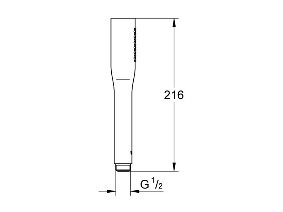 Pack douchette 1 jet Vitalio Get Stick GROHE + Flexible 1500 chromé + Support pour douchette