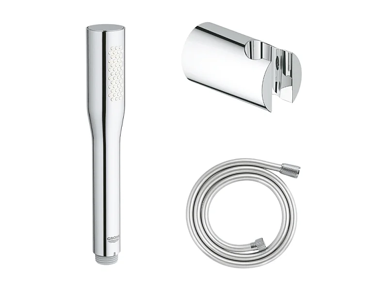 Pack douchette 1 jet Vitalio Get Stick GROHE + Flexible 1500 chromé + Support pour douchette