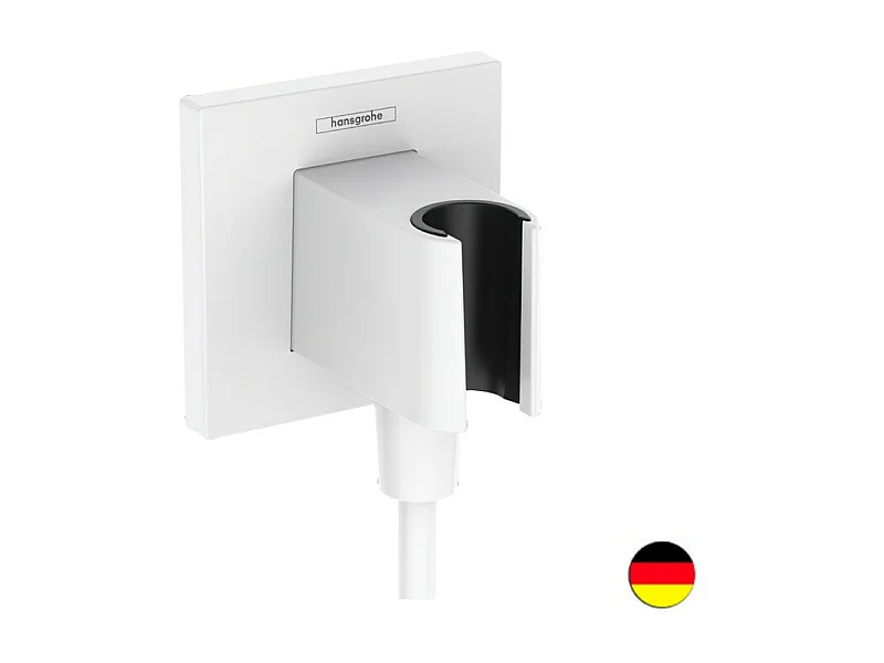 Support pommeau de douche avec raccordement HANSGROHE Fixfit E blanc