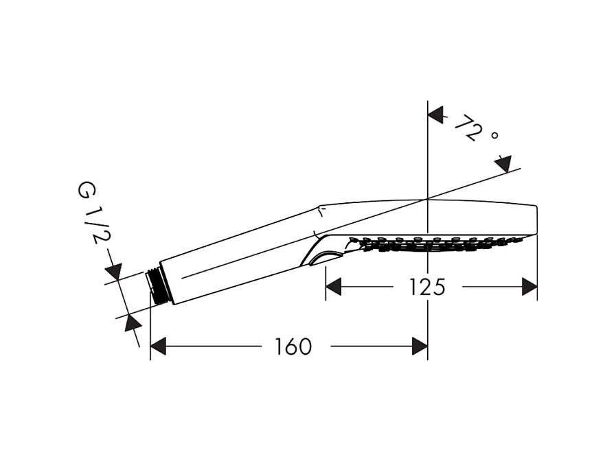 Pommeau de douche HANSGROHE Raindance Select S EcoSmart 120 3 jets noir mat