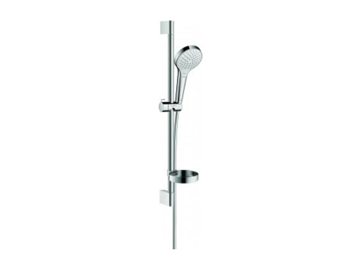 Set de ducha Vario con barra Unica'Croma 65 cm y jabonera blanco/cromo Hansgrohe Croma Select S