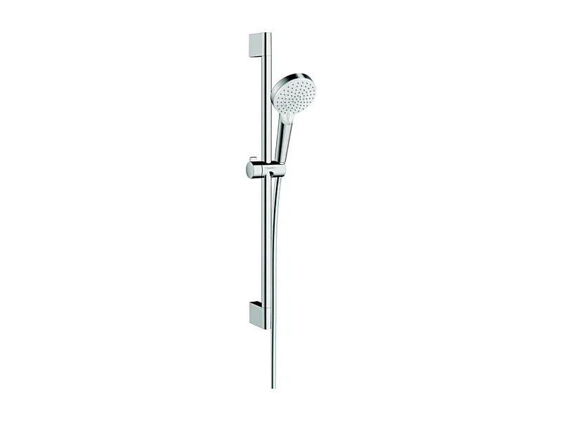 Set de douche Vario EcoSmart 9 l/min avec barre Unica'Croma 65 cm blanc/chromé Hansgrohe Crometta
