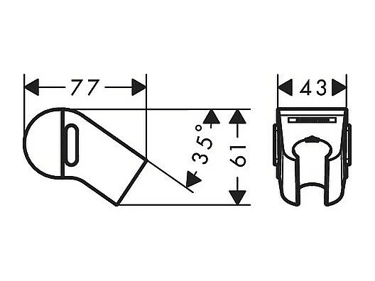 HANSGROHE Curseur réglagle HANSGROHE noir mat