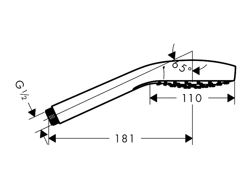 Pommeau de douche HANSGROHE Croma Select S 110 EcoSmart blanc/chromé