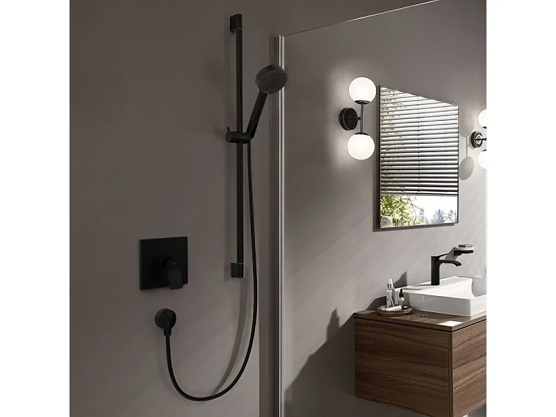 HANSGROHE Douchette à main 105 3jet Relaxation EcoSmart 9l/min noir mat Pulsify Select