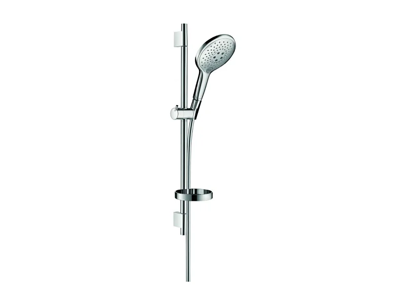 Set de ducha 150 3jet con barra Unica'S puro 65 cm y jabonera cromada Hansgrohe Raindance Select S