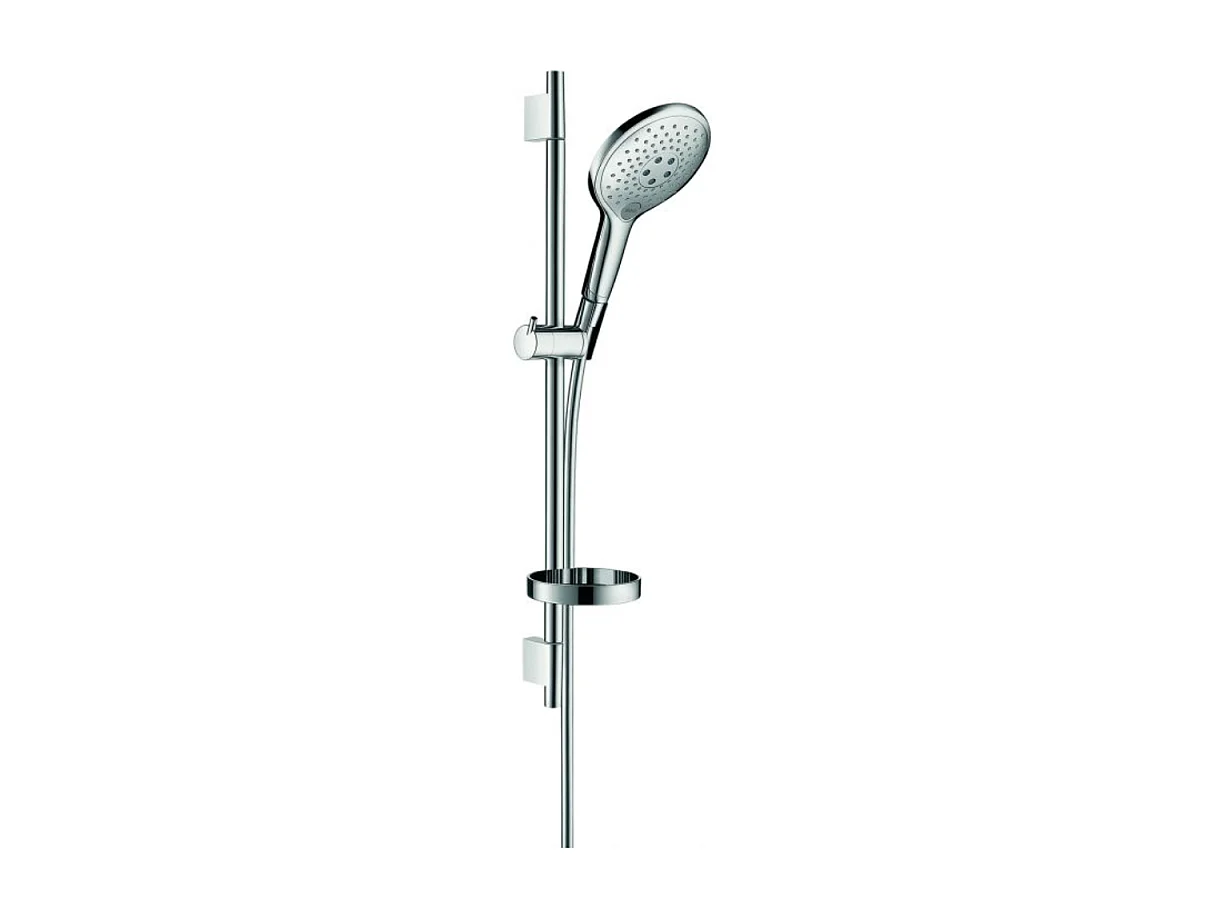 Set de douche 150 3jet avec barre Unica'S puro 65 cm et porte-savon chromé Hansgrohe Raindance Select S
