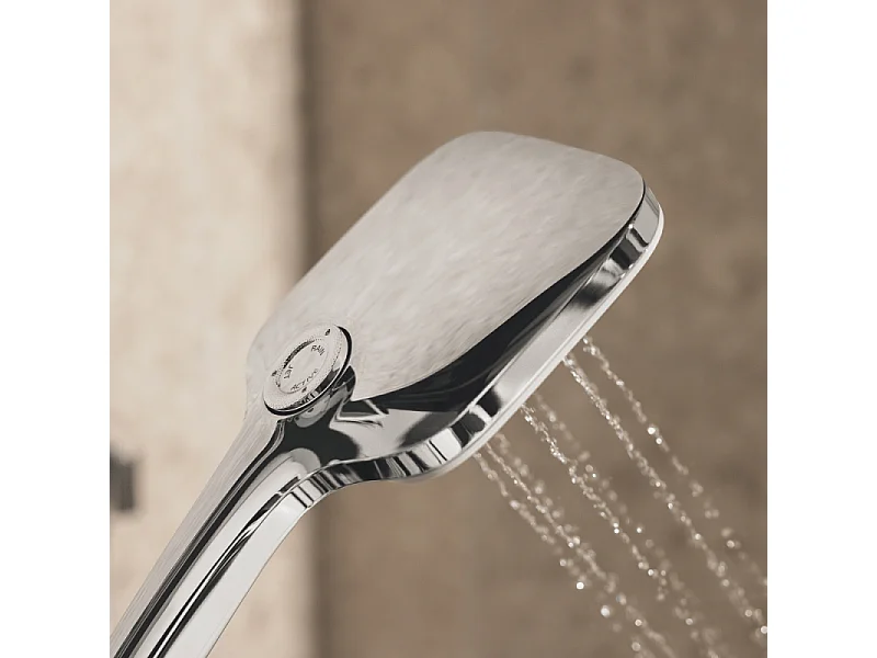 GROHE Douchette 3 jets Vitalio Smartactive chrome carré avec flexible 150 et support carré