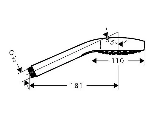 HANSGROHE Douchette à main Vario EcoSmart 9l/min blanc chromé Croma Select S