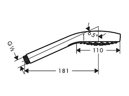 HANSGROHE Douchette à main 110 1jet EcoSmart 9 l/min blanc chromé Croma Select S
