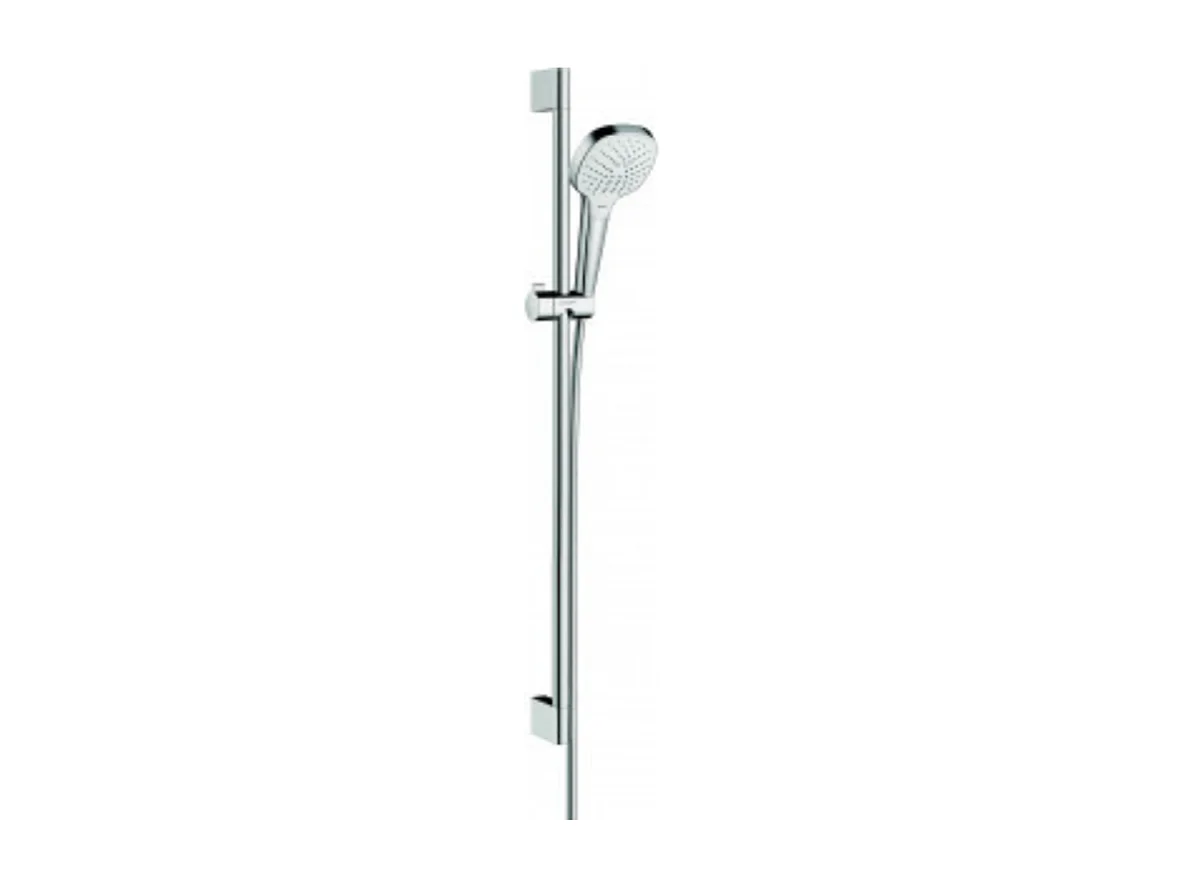 Set de douche Vario EcoSmart avec 9 l/min barre Unica'Croma 90 cm blanc/chromé Hansgrohe Croma Select E