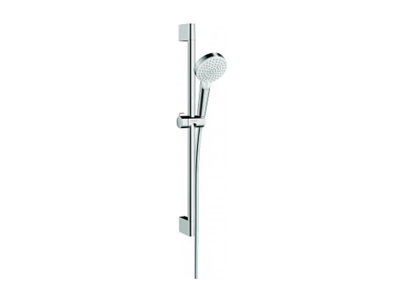Set de ducha Vario Green 6 l/min con barra Unica'Croma 65 cm blanco/cromo Hansgrohe Crometta