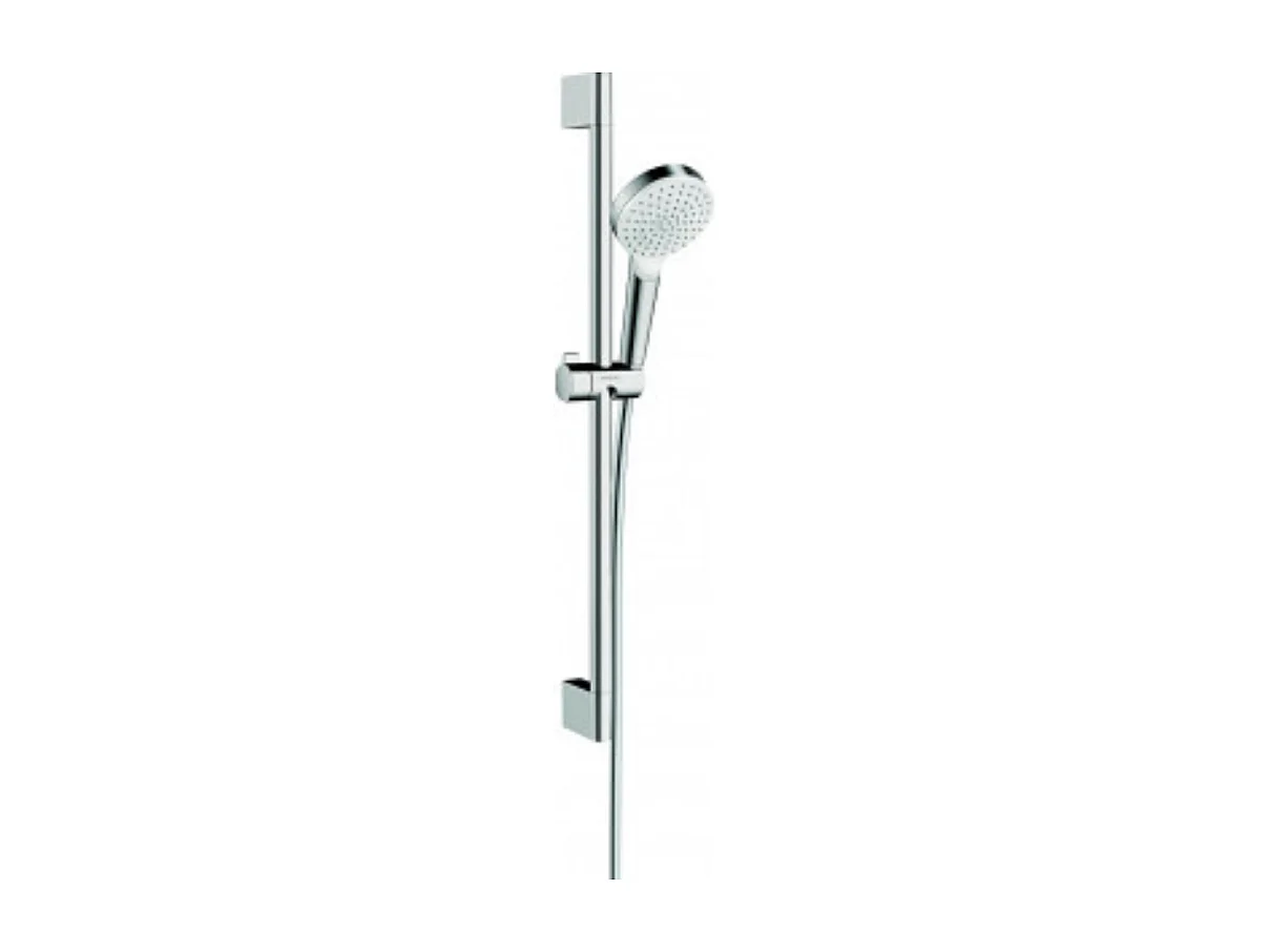Set de douche 1jet Green 6 l/min avec barre Unica'Croma 65 cm blanc/chromé Hansgrohe Crometta