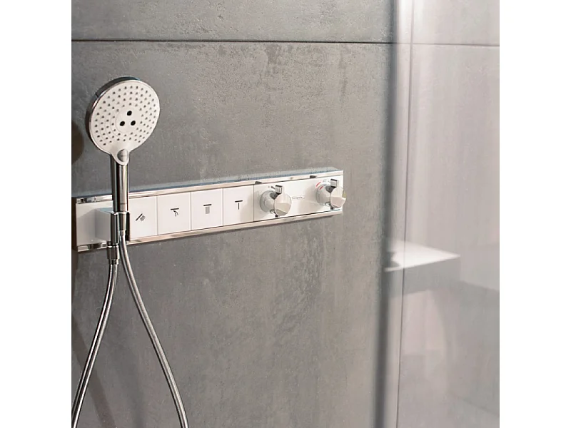 HANSGROHE Raindance Select S EcoSmart 120 rociador de ducha de 3 chorros blanco / cromo