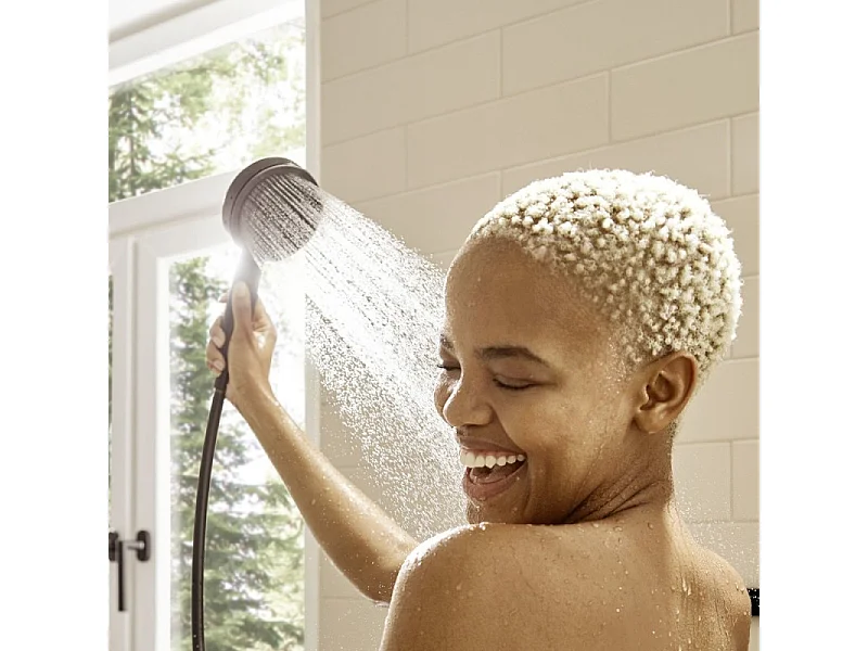 HANSGROHE Teleducha 105 3jet activación EcoSmart 9l/min negro mate Pulsify Select