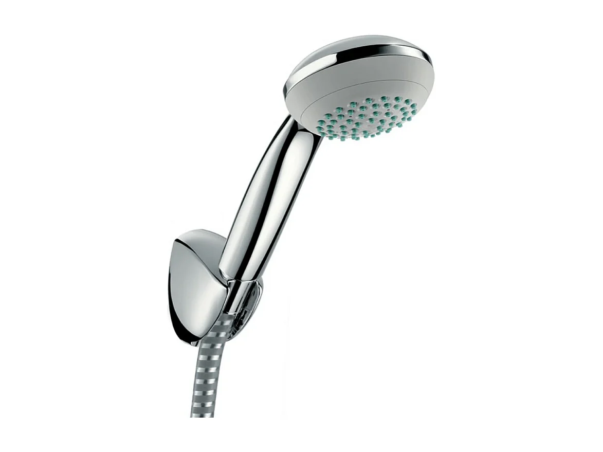 Ensemble support mural et douchette Mono avec flexible de douche 160 cm chromé Hansgrohe Crometta 85