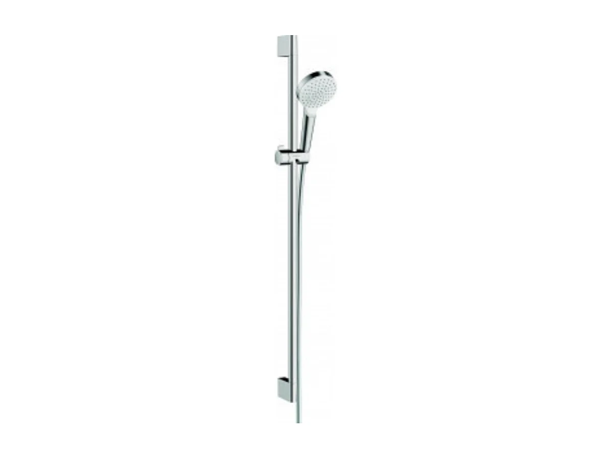 Conjunto de ducha 1jet con barra Unica'Croma 90 cm blanco/cromo Hansgrohe Crometta