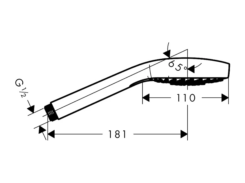 Pommeau de douche HANSGROHE Croma Select E EcoSmart 110 blanc/chromé