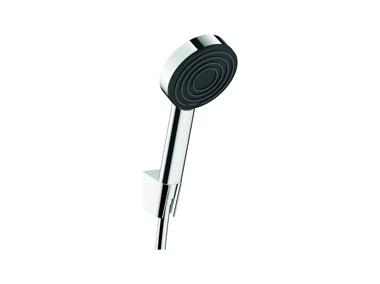 Ensemble support mural et douchette 105 1jet avec flexible 125 cm chromé Hansgrohe Pulsify