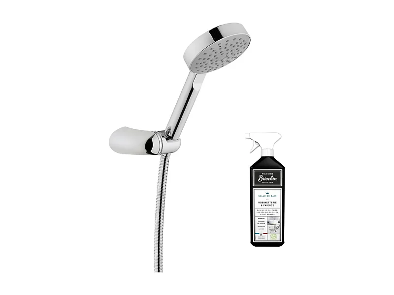 Pommeau de douche VITRA Master avec support et flexible + nettoyant Briochin