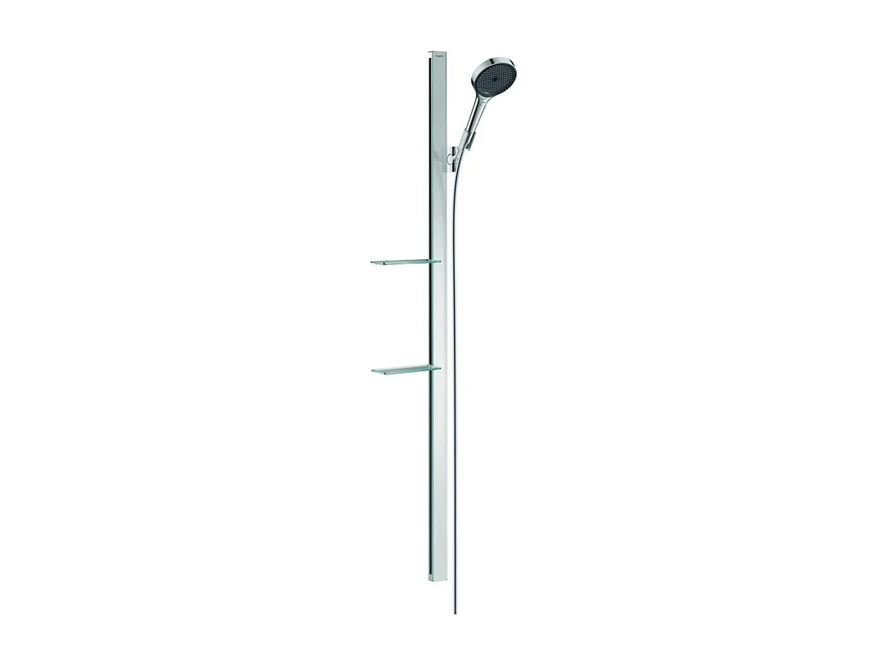 Ensemble de douche 130 3jet avec barre de douche 150 cm et porte-savon chromé Hansgrohe Rainfinity