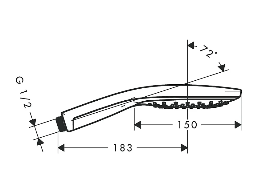 HANSGROHE Douchette 3 jets Raindance Select S 150