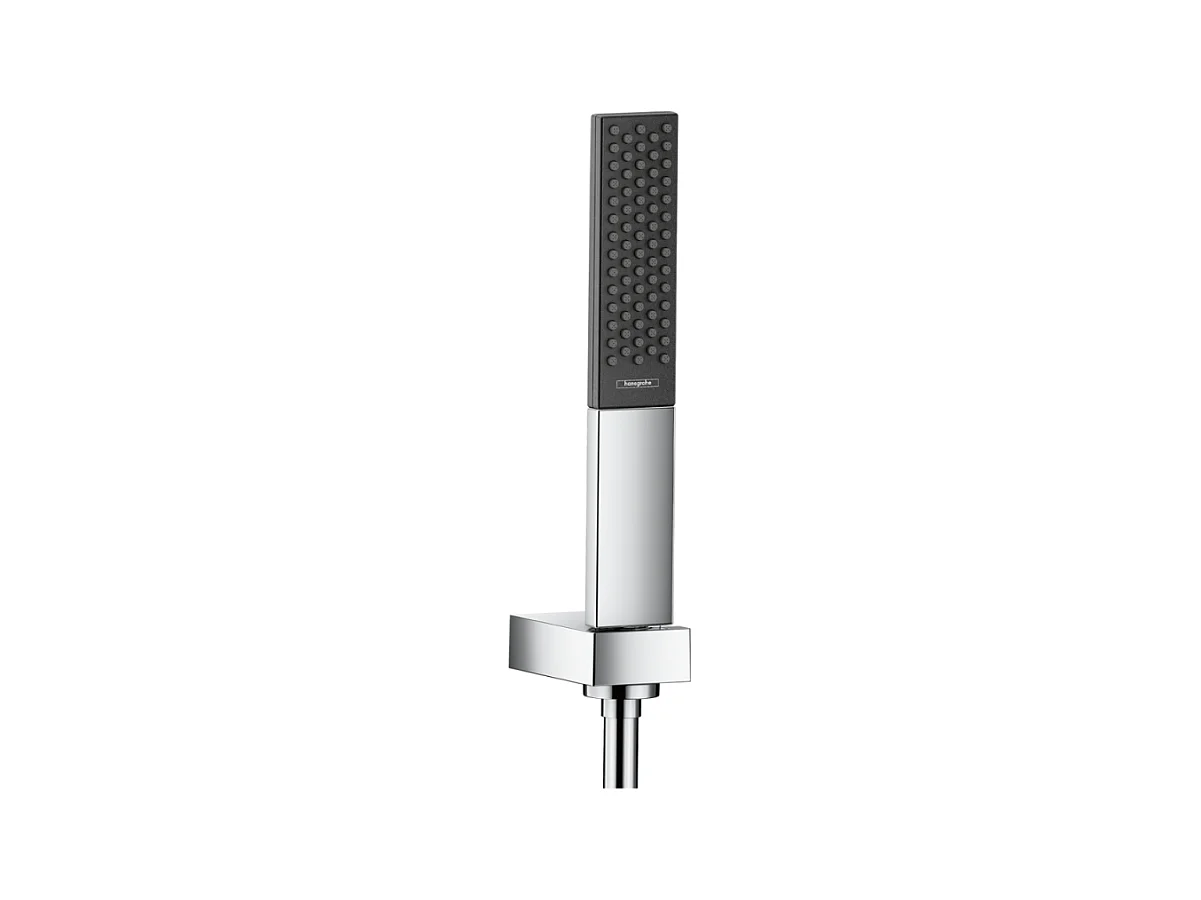 Ensemble support mural et douchette 100 1jet avec flexible de douche 160 cm chromé Hansgrohe Rainfinity