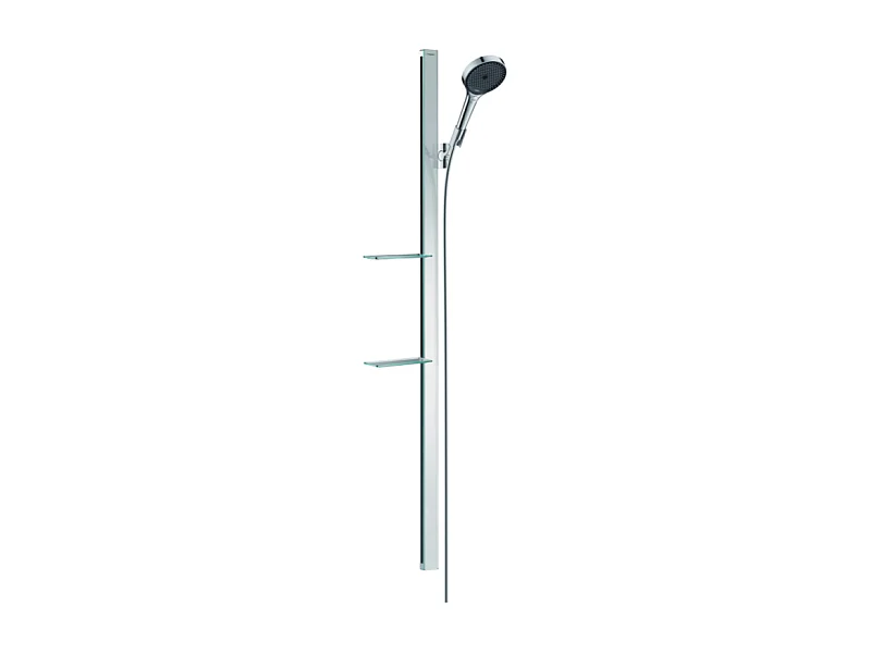Ensemble de douche 130 3jet EcoSmart avec barre de douche 150 cm et porte-savon chromé Hansgrohe Rainfinity