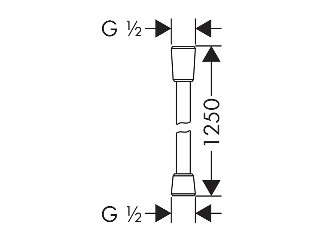 Flexo de ducha 1,25 m HANSGROHE Isiflex blanco mate