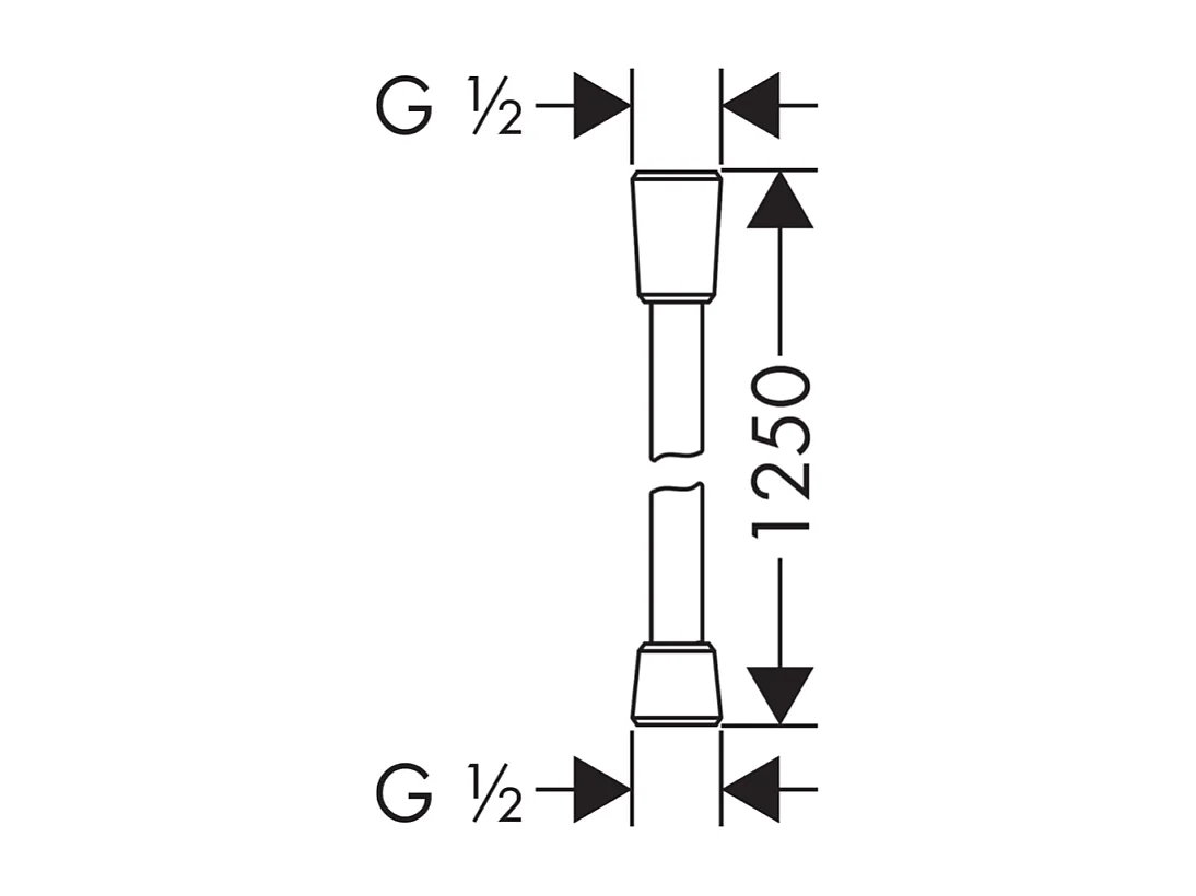 Flexible de douche 1,25 m HANSGROHE Isiflex blanc mat