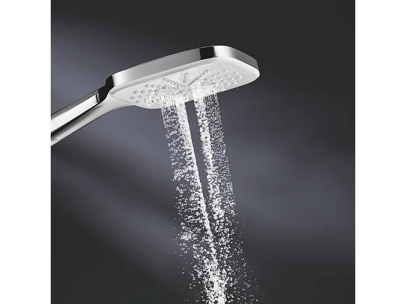 Pack Douchette GROHE Vitalio 3 jets Smartactive rectangulaire + Flexible 150 cm chromé