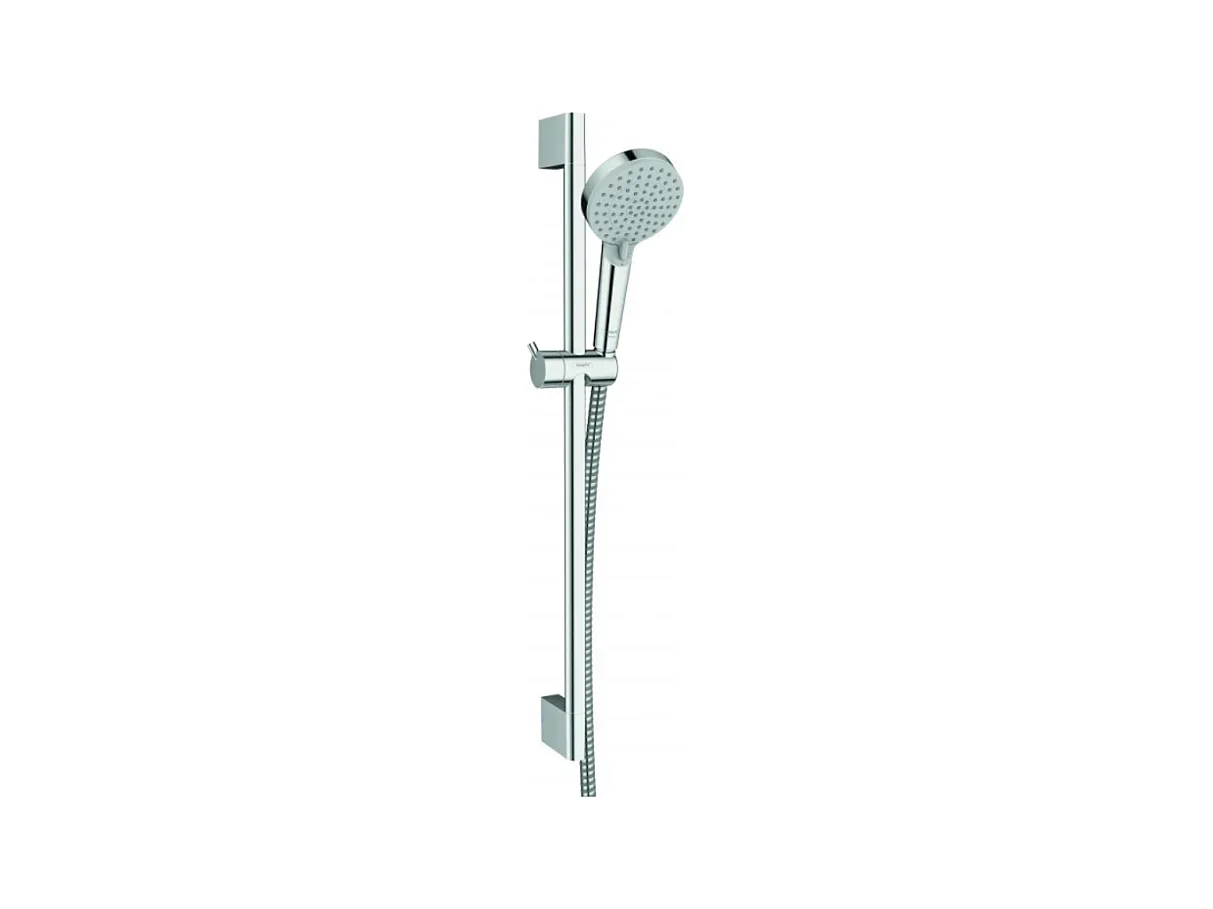 Set de douche 2jet EcoSmart 9 l/min avec barre Unica 65 cm chromé Hansgrohe Vernis Blend