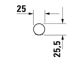 Pommeau de douche DURAVIT Universal 2,5 cm chromé