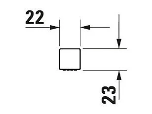 Pommeau de douche carré DURAVIT Universal 2,2 cm noir mat