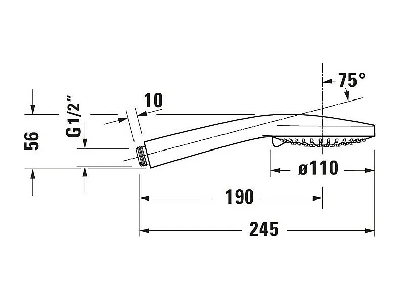 Pommeau de douche DURAVIT Universal 11 cm 3 jets noir mat