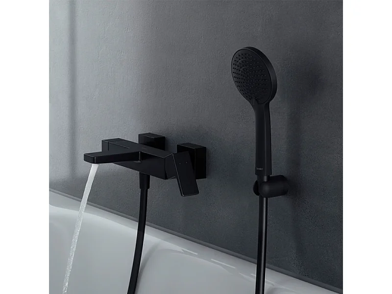 Pommeau de douche DURAVIT Universal 11 cm 3 jets noir mat