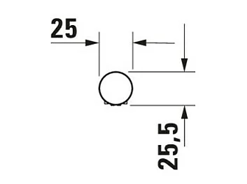 Pommeau de douche DURAVIT Universal MinusFlow 2,5 cm chromé