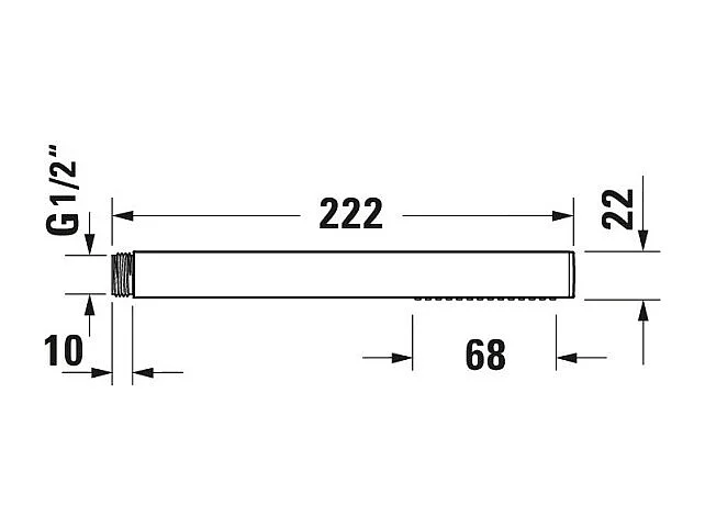 Pommeau de douche DURAVIT Universal 2,2 cm chromé