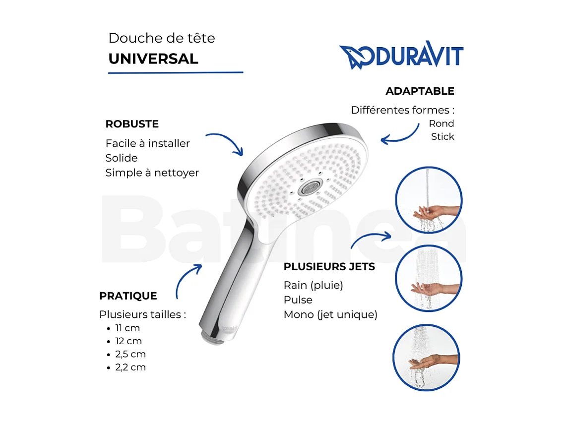 Pommeau de douche DURAVIT Universal rond