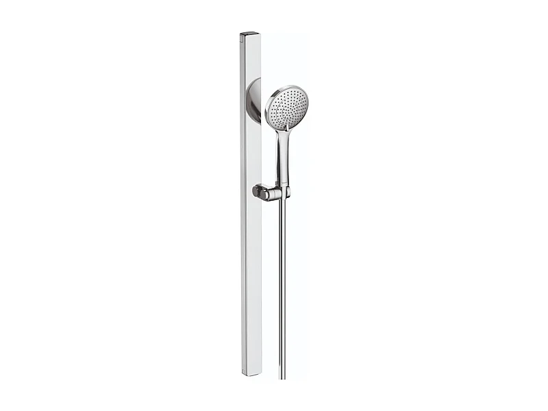 Pommeau de douche DURAVIT MinusFlow flexible et barre chromé