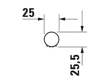Pommeau de douche rond DURAVIT Universal 2,5 cm noir mat