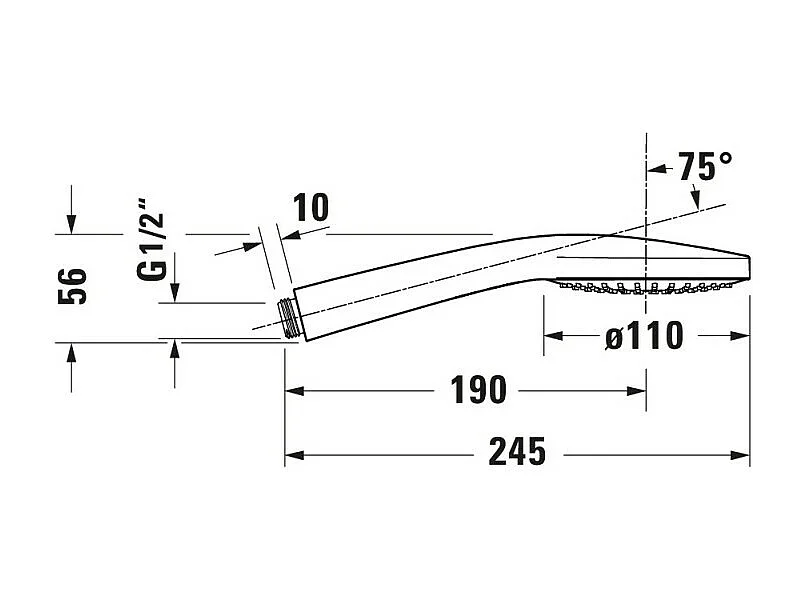 Pommeau de douche DURAVIT Universal 11 cm chromé blanc