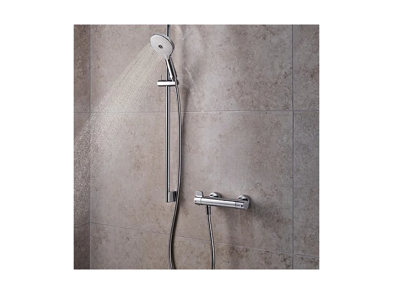 Pommeau de douche DURAVIT 3 jets type massage  flexible et barre chromé