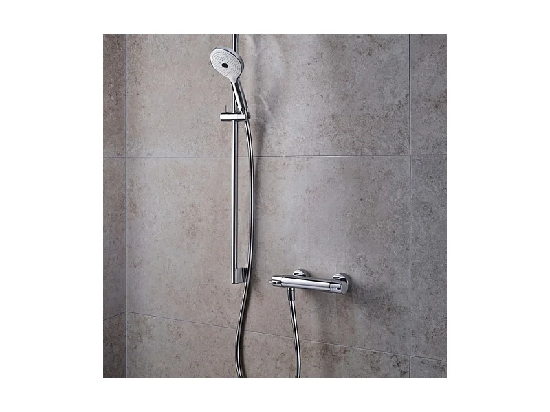 Pommeau de douche DURAVIT 3 jets type massage  flexible et barre chromé