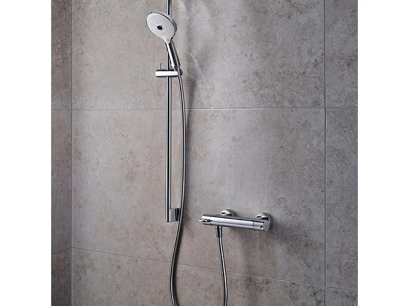 Pommeau de douche DURAVIT 3 jets type massage  flexible et barre chromé