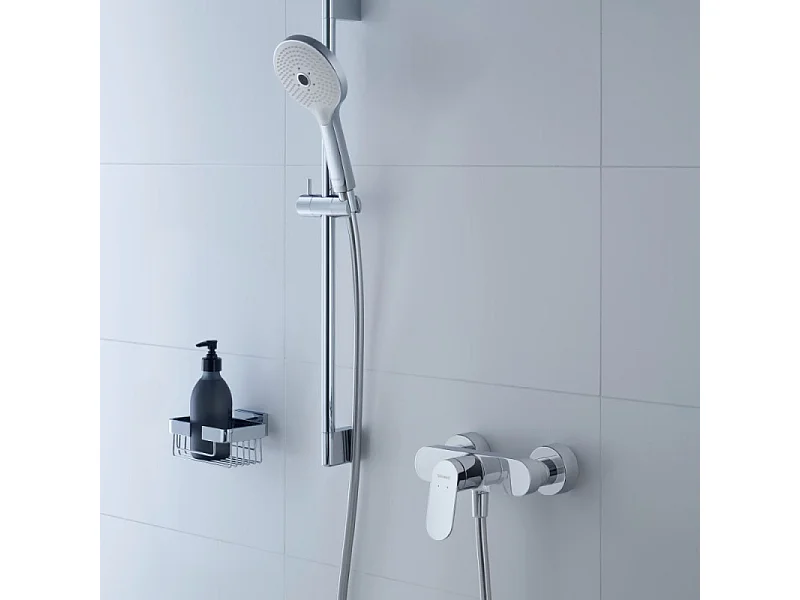 Pommeau de douche DURAVIT 3 jets type massage  flexible et barre chromé