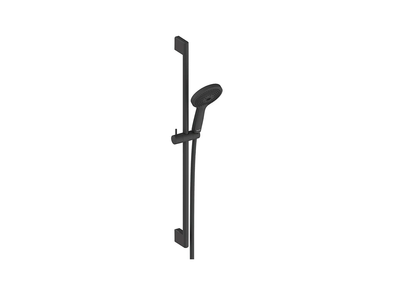 Pommeau de douche DURAVIT 3 jets type massage  flexible et barre noir mat