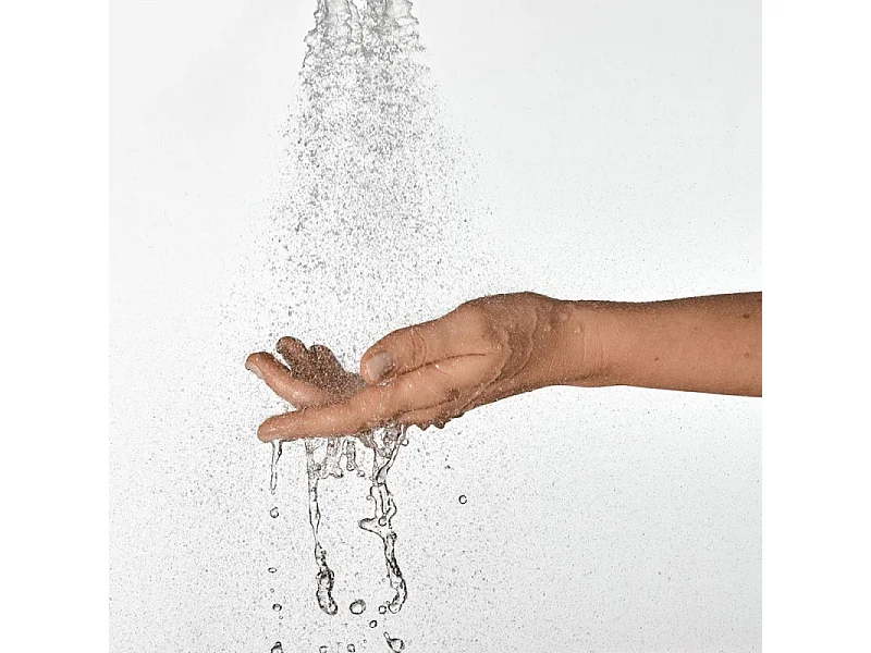 DURAVIT Rociador de ducha de masaje flexible de 3 chorros y barra negra mate