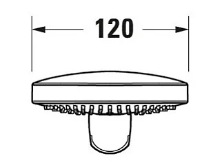DURAVIT Rociador de ducha universal 12 cm 3 chorros negro mate